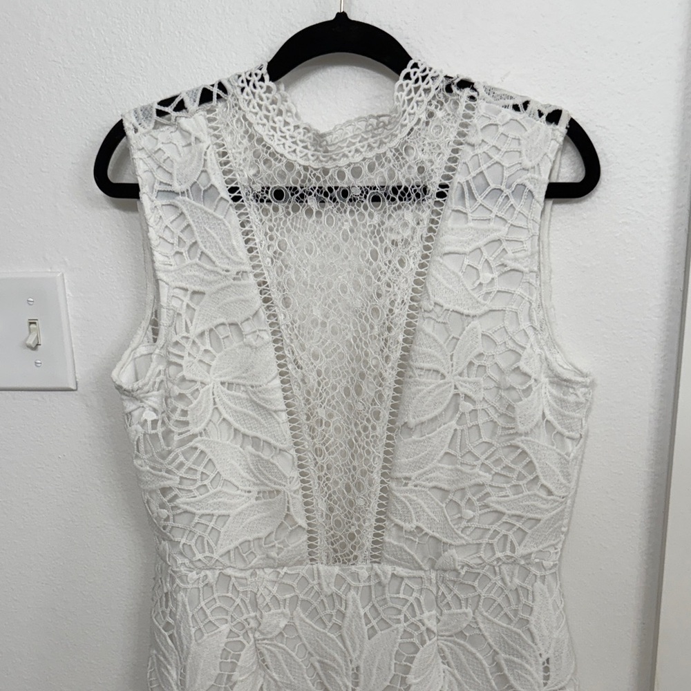 White Lace Mini Dress